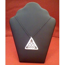 Ceramic Triangle Celtic knot Pendant